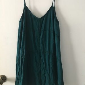 Green shift dress